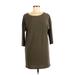 Leith Casual Dress - Shift: Green Solid Dresses - Women's Size X-Small