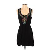 Forever 21 Casual Dress Scoop Neck Sleeveless: Black Aztec or Tribal Print Dresses - Women's Size Small