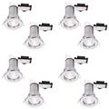LITECRAFT Pack of 8 Fire Rated Fixed LED GU10 Downlights Chrome with Bulbs Home Lighting