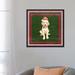 East Urban Home Santa's Little Helper II by Andi Metz - Print Canvas in Green/Red/White | 26 H x 26 W x 1.5 D in | Wayfair