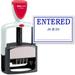 2000 PLUS Heavy Duty Style 2-Color Date Stamp with ENTERED self inking stamp - Blue Ink