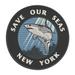 Save Our Seas! New York 3.5 Inch Iron Or Sew On Embroidered Fabric Badge Patch Ocean Beach Salt Life Iconic Series