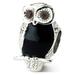 Fancy Bead White Sterling Silver Themed 13.64 mm 8.18 Reflections Enameled Wise Owl Bead