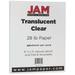 JAM Translucent Paper 8.5x11 28lb Clear 500/Pack