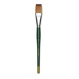 Utrecht Series 6150 Synthetic Golden Taklon Watercolor Brush - Flat Size 1