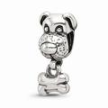 925 Sterling Silver Reflections Kids Dog & Bone Bead; for Adults and Teens; for Women and Men