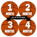 Baby Monthly Milestone Stickers - First Year Set of Baby Boy Month Stickers for Photo Keepsakes - Shower Gift - Set of 20 - Basketball