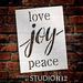 Love Joy Peace by StudioR12 Christmas Fruit of The Spirit Reusable Mylar Template DIY Farmhouse Holiday Decor & Faith Gift Paint Wood Signs Home Crafting Select Size 13 x 18