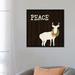 East Urban Home Wooden Deer w/ Wreath II by Andi Metz - Print Canvas in Brown/Green/White | 26 H x 26 W x 1.5 D in | Wayfair