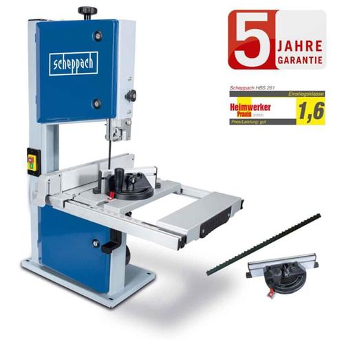 Bandsäge HBS261 inkl. 2 Sägebändern bis 245mm Breite / 120mm Höhe – Scheppach