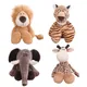 Animaux en peluche pour enfants jouets doux poupées de la Jungle Lion éléphant tigre chien