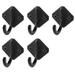 Kitchen Cabinet Wall Door Clothes Hat Bag Hanger Storage Hook Holder Black 5pcs