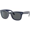 Ray-Ban Folding Wayfarer Classic Sunglasses Dark Grey Lenses Blue 50 RB4105-6197B1-50