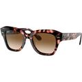 Ray-Ban RB2186 State Street Sunglasses Brown Gradient Lenses Pink Havana 52 RB2186-133451-52