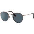 Ray-Ban Round Metal Sunglasses - Men's Antique Copper Frame Blue 53 mm Lenses RB3447-9230R5-53