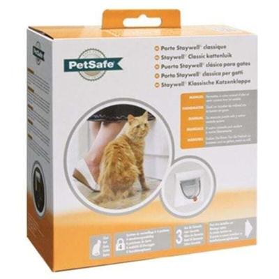 Nobby Katzentür Staywell Petsafe weiß mit Tunnel Katzenklappe (Verschließbar) Image