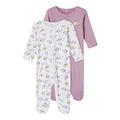 NAME IT Baby - Mädchen Nbfnightsuit 2p W/F Valerian kat Noos Baby und Kleinkind Schlafanz ge, Lila, 74 EU