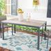 SAFAVIEH Outdoor Living Beldan Dining Table - Taupe - 59.1" x 35.4" x 30" - 59.1" x 35.4" x 30"