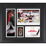 Anton Forsberg Ottawa Senators Unsigned Framed 15" x 17" Player Collage with a Piece of Game-Used Puck