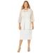 Plus Size Women's AnyWear Linen & Lace Cascade by Catherines in White (Size 1X)