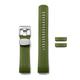 CRAFTER BLUE CB12 22mm Curved End Rubber Watch Strap Quick Release Replacement Band for Seiko Turtle Prospex Automatic Dive Watch, Green