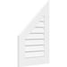 Ekena Millwork Half Peaked Top Left Surface Mount Non-Functional Standard Frame PVC Gable Vent 8/12 Pitch | 22 H x 20 W in | Wayfair