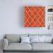 Foundry Select Good Vibes Pattern IV by Veronique Charron - Wrapped Canvas Painting Canvas in Orange/Red | 14 H x 14 W x 2 D in | Wayfair