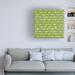 Orren Ellis Good Vibes Pattern VIC by Veronique Charron - Wrapped Canvas Painting Canvas in Brown/Green | 14 H x 14 W x 2 D in | Wayfair