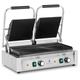 Royal Catering - Grill Rainuré Double Panini Sandwich Barbecue Électrique 3600 w 230V + Brosse