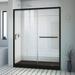 DreamLine Infinity-Z 34 in. D x 60 in. W x 74 3/4 in. H Sliding Shower Door and Shower Base Kit - 34" x 60" - 34" x 60"