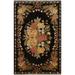 Vegetable Dye Floral Aubusson Oriental Area Rug Handmade Wool Carpet - 4'1" x 6'3"