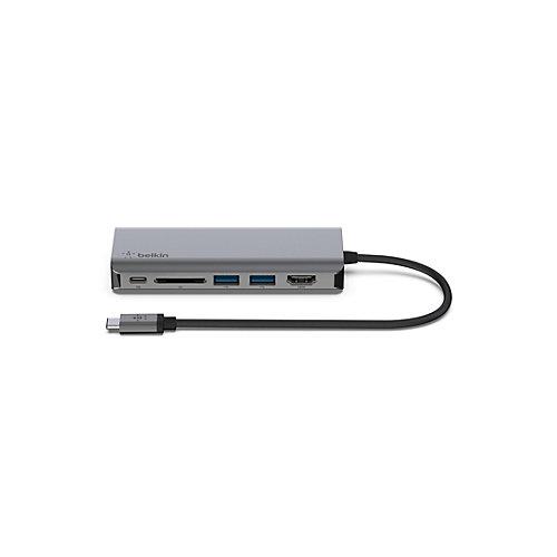 Adapter Multiport 6-in-1 USB-C Adapter USB Adapter silber
