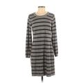 Banana Republic Factory Store Casual Dress - Shift: Gray Stripes Dresses - Women's Size Small