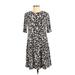 Old Navy Casual Dress - A-Line: Black Floral Dresses - Women's Size Small