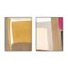 AllModern Ochre & Fuchsia Set By Julia Balfour - Framed Wall Art Canvas in Brown/Pink | 25 H x 20 W x 1.4 D in | Wayfair