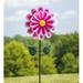 Plow & Hearth Dahlia Flower Rotator Metal | 75 H x 6.5 W x 24 D in | Wayfair 56657 PNK