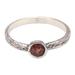 Lovely and Perfect,'Garnet and Sterling Silver Single Stone Ring'
