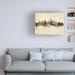 Latitude Run® Michael Tompsett 'Seattle Washington Skyline Vintage' Canvas Art Canvas in Brown | 14 H x 19 W x 2 D in | Wayfair