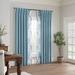 Waverly Solid Semi Sheer Rod Pocket Single Curtain Panel Synthetic in Green/Blue | 84 H x 25 W in | Wayfair 22716801571