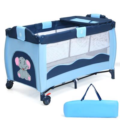 Costway Portable Baby Crib Playpen Playard Pack Tr...
