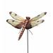 Calico Dragonfly 46 Inch Wall Decor or Stake - Multi-Color