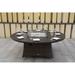 Moda Outdoor 8-Seat Wicker Round Gas Fire Pit Table (TABLE ONLY)