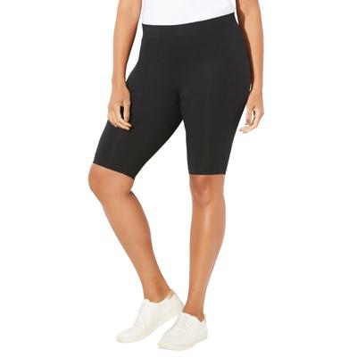 Plus Size Women's Knit Bike Short by Catherines in Black (Size 3X)