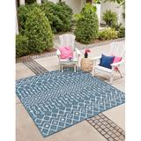 Black/Green 96 x 0.16 in Area Rug - Foundry Select Outdoor Preen Area Rug Lakeside Color Polypropylene | 96 W x 0.16 D in | Wayfair