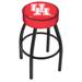 Holland Bar Stool NCAA Bar & Counter Stool Plastic/Acrylic/Leather/Metal/Faux leather in Black | 25 H x 18 W x 18 D in | Wayfair L8B125Houston