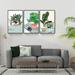 Bayou Breeze Plants & Cat Wall Art - 3 Piece Picture Frame Print Set On Canvas, Wall Decor For Living Room Bedroom Bathroom Canvas | Wayfair