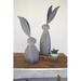 Birch Lane™ Okelly Faux Stone Rabbit Figurine, Metal in Gray | 33 H x 7 W x 7 D in | Wayfair 255CBFD0C47D45EB8E2BFC29036EB76F