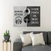 Trinx Skeleton In Recording Studio - Where Words Fall Music Speaks - 1 Piece Rectangle Graphic Art Print On Wrapped Canvas in Black/Gray | Wayfair