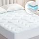 EHEYCIGA Memory Foam Mattress Topper Single Bed, Gel Mattress Pad with Extra Deep Pocket, Breathable Mattress Cover, 90x190x3cm, White