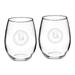 Franklin & Marshall Diplomats Team 21oz. 2-Piece Stemless Wine Glass Set